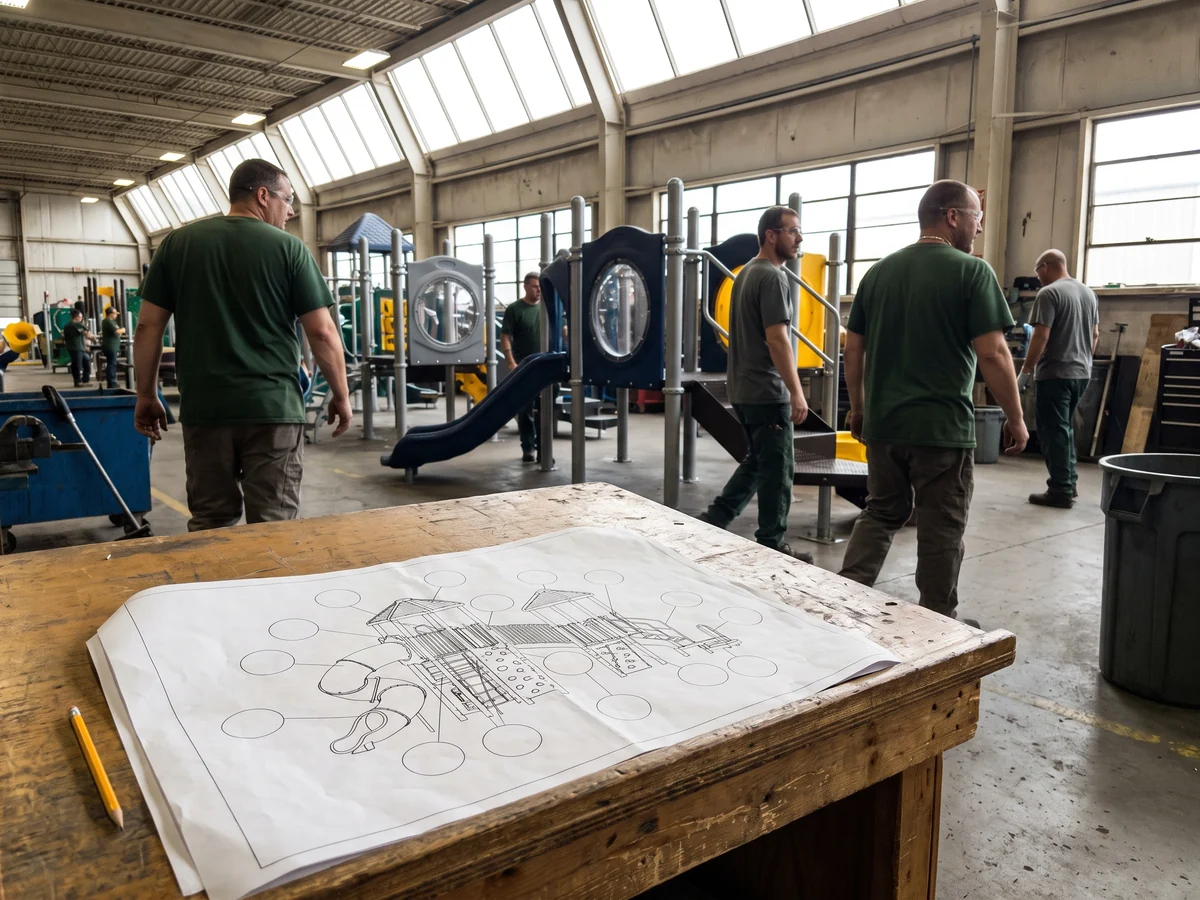 An installation drawing with numbered part callouts