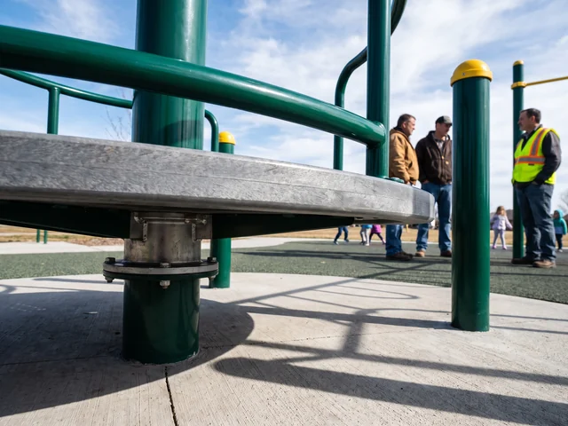 Sealed-bearing center assembly under a playground spinner deck