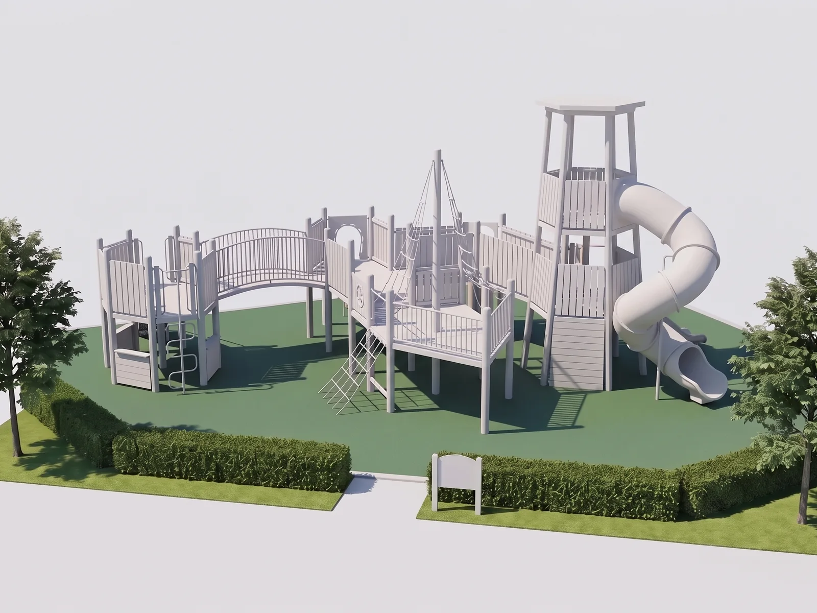 Layer 2: the structure from the component system, as a white model