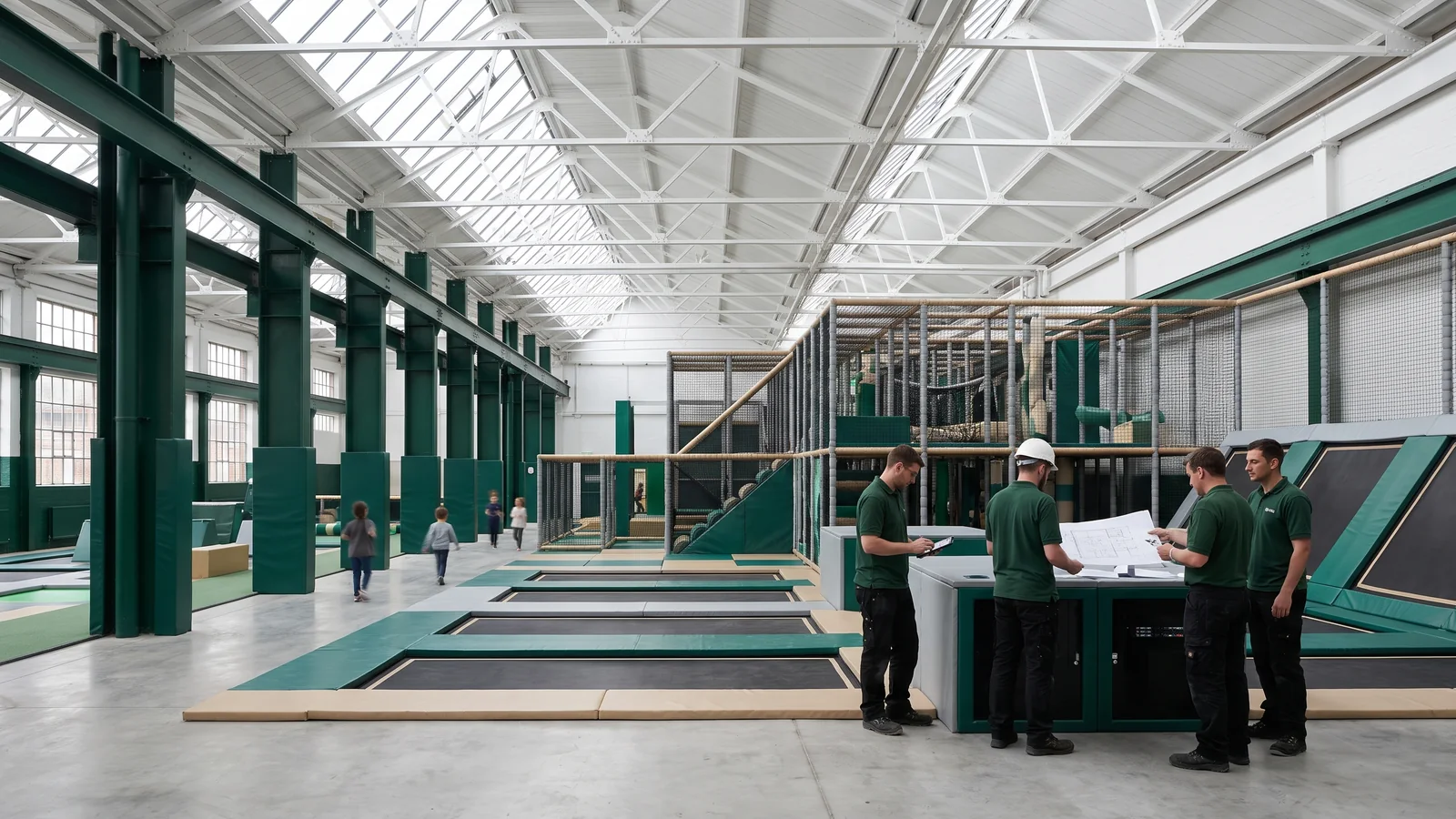 A second FEC building with denser columns and the same theme and soft play