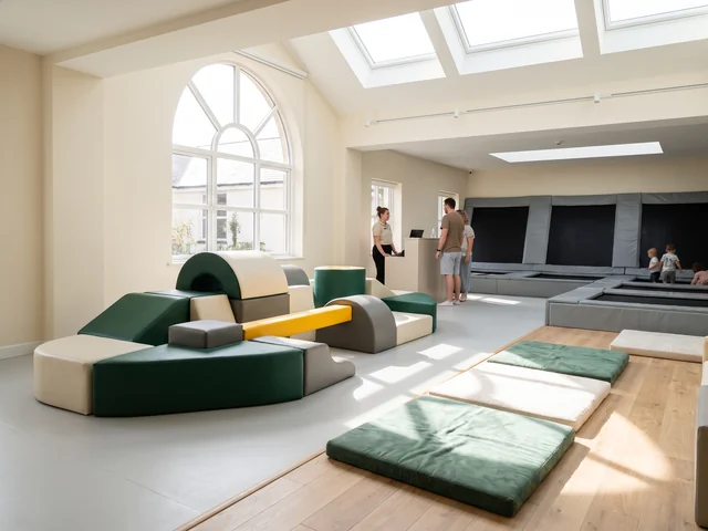 Hotel kids' club soft play room in the hotel's colors
