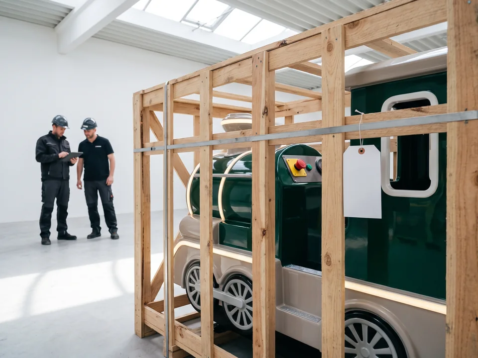 Coin-operated ride crated complete with an E-number tag