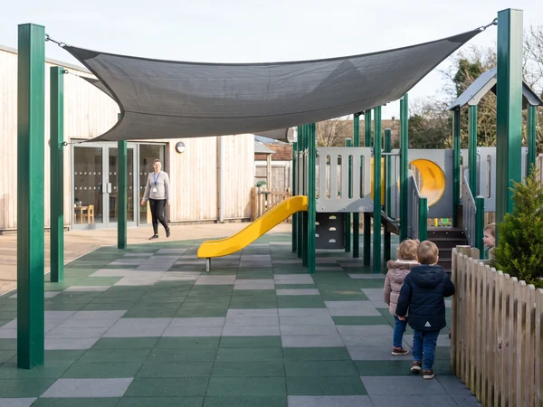 Shade over the play area with surfacing below