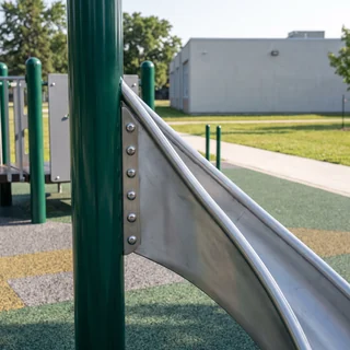 Stainless steel slide exit and capped tamper-resistant fasteners