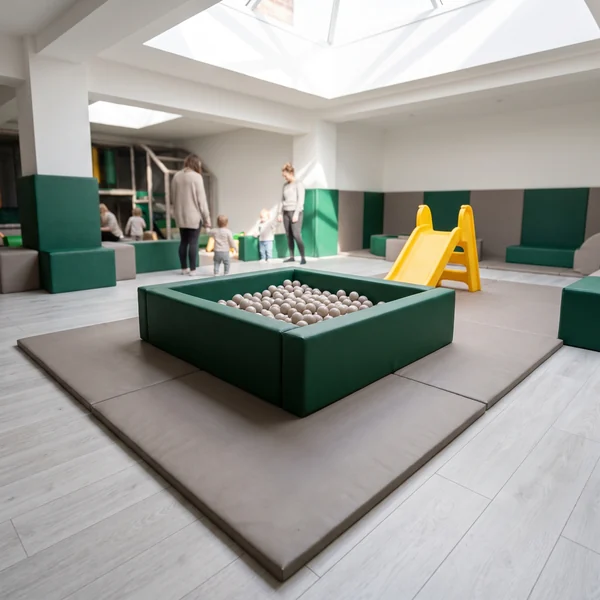Separate toddler ball pit in the toddler zone