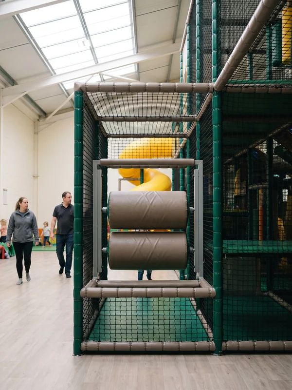 Padded rollers set in the frame