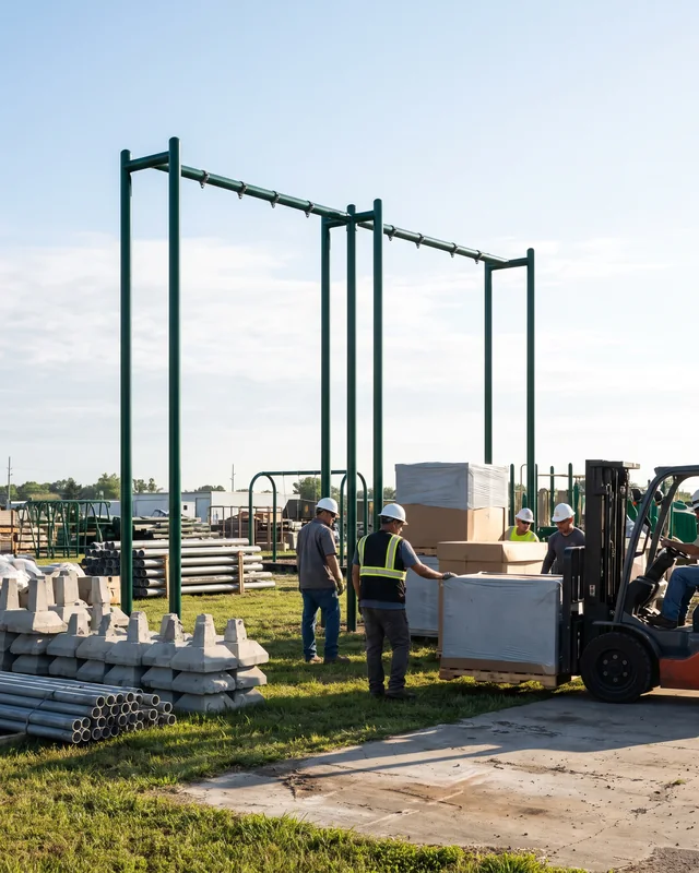 Catalog-style photo of a commercial swing frame